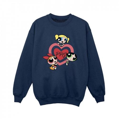 The Powerpuff Girls Boys Double Heart Sweatshirt