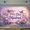 2D Spanish Mother's Day Party Banner with Roses & Hearts