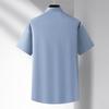 Men's Plus Size Striped Short-Sleeve Casual Shirt