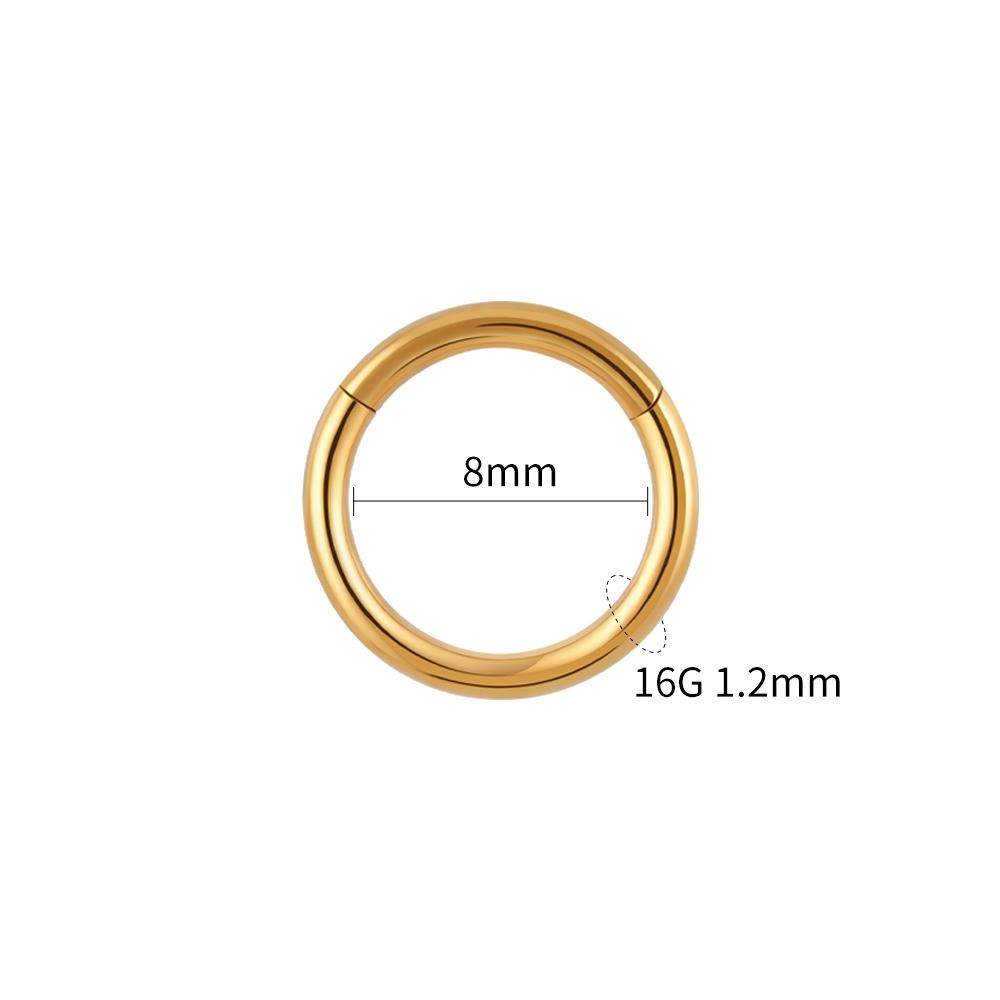 Anelli Naso a Cerchio Articolato in Titanio ASTM F136 Grandi Destri 20G 18G 16G Anello Septum Gioielli per Piercing Corporeo Helix Cartilagine Rook Orecchino