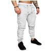 Youth Joggers Pants Men' Beige Cargo Elastic Waist Hit