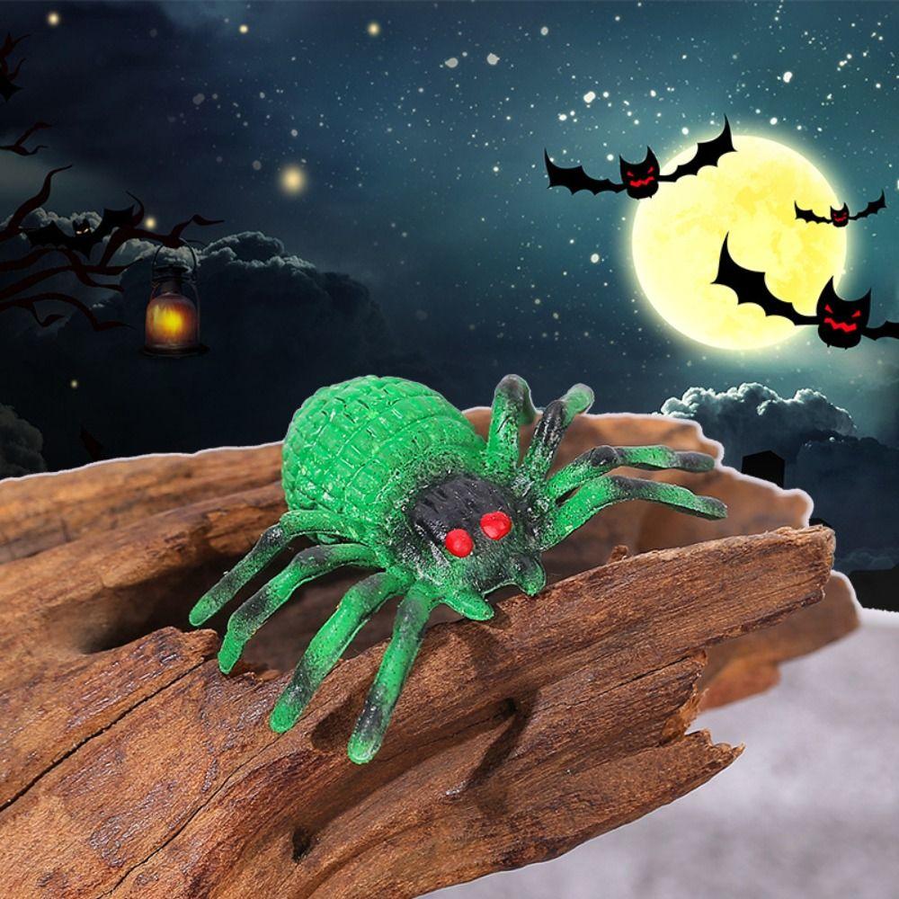 Resin Craft Halloween Spider Bat Figurines Miniatures Pumpkin Ornaments  Garden Outdoor Decor