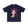 Sängerin Lana Del Rey Gesicht Grafik T-Shirt Herren Damen Freizeit Baumwolle Oversized Kurzarm T-Shirts Männliche Mode Vintage Streetwear