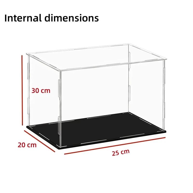8 Size Clear Acrylic Showcase Display Case Stand Large Dustproof Protection Box for Action Figures, Toys, Collectibles Models