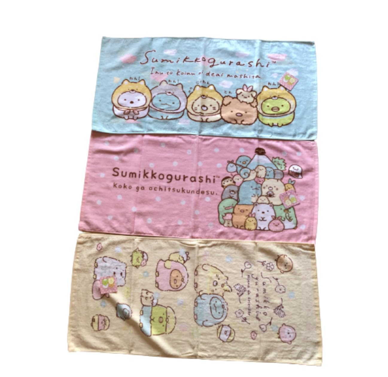 Набор из 3 лицевых полотенец Sumikkogurashi (Набор из 3 предметов)