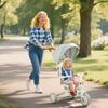 Children's Tricycle, Convertible Baby Buggy, 5-in-1, Push Handle, 1-3 Years, Cream White