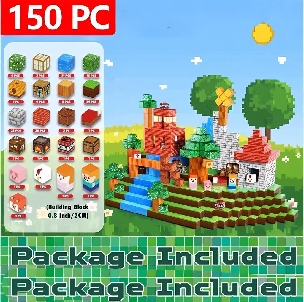 My Magnetic Block World: Primeval Forest Series Educational Building Cubes for Children