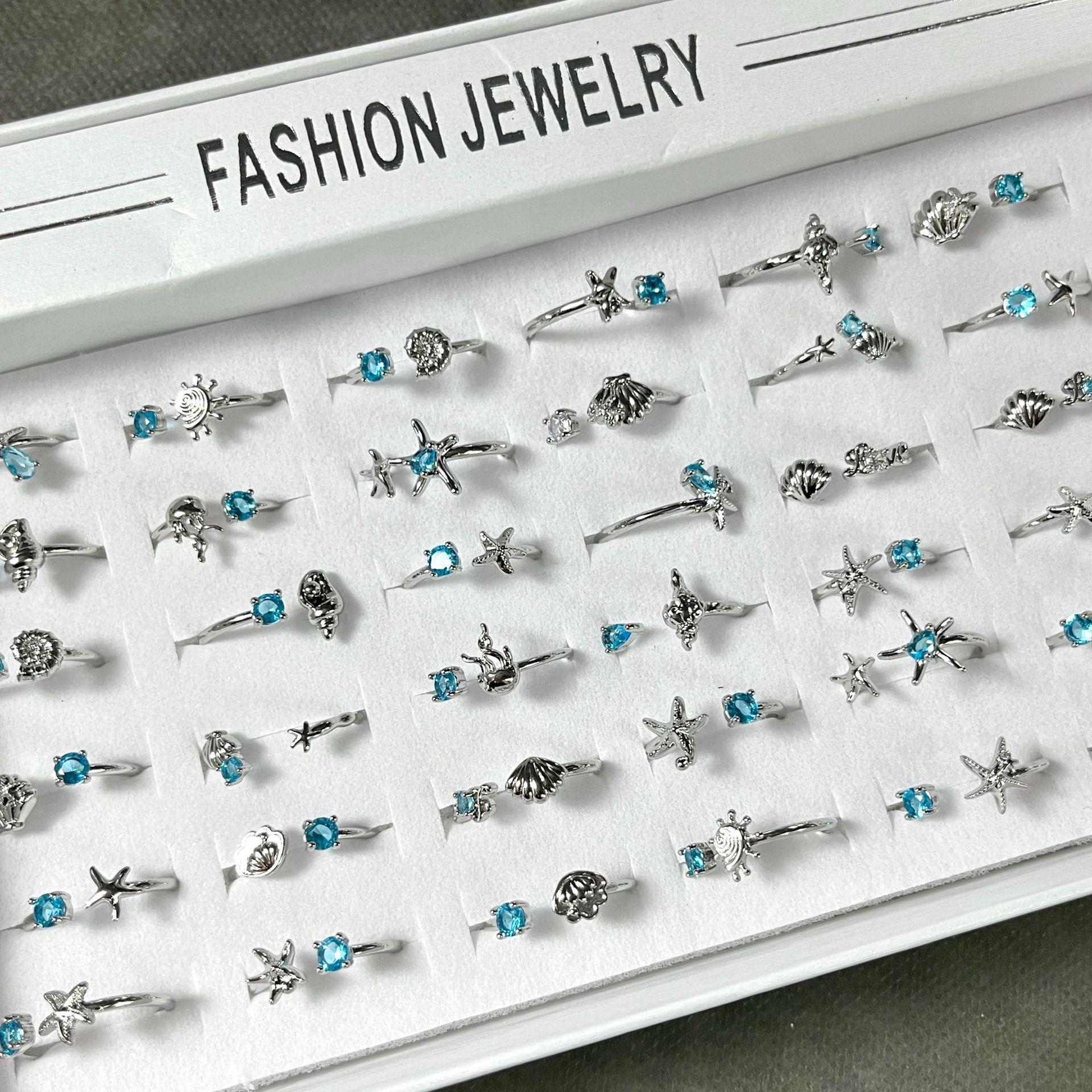 10Pcs Zircon butterfly ring - Ring for index finger - Simple and retro design ring