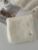 Women Winter Warm Japanese and Korean Versatile Couple Narrow Knitted Neck Solid Color Soft Sticky Rabbit Velvet Blended Scarf