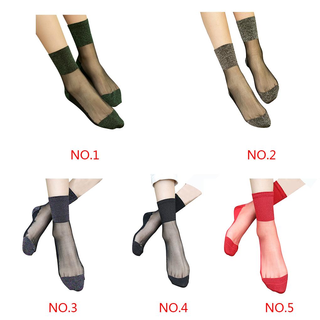 Women Sexy Thin Mesh Socks Soft Anti-slip Breathable Wicking Ankle Socks Kit