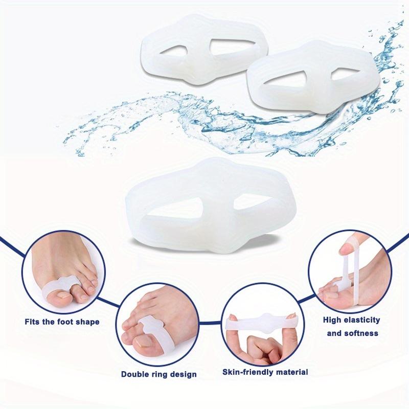 3 Pairs Silicone Toe Separators, Dual-Ring Toe Spacers for Yoga Daily Relaxation, Unisex Comfort Foot Care Tool