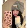 Knitted Beanie Hat For Women With Letters Warm Winter Casual Chic Style