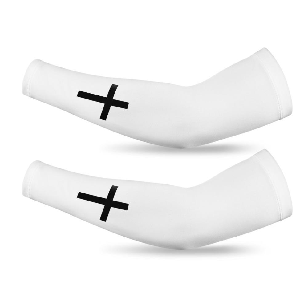 

Elastic Arm Sleeves Anti-UV Arm Cover Fashion Cycling Arm Muffs Unisex белый