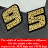 1PC Crack Effect Matte Gold Motorcycle Number Sticker Waterproof for Refit Scooter Fairing Helmet Fuel Tank Bicycle Vinyl Decal