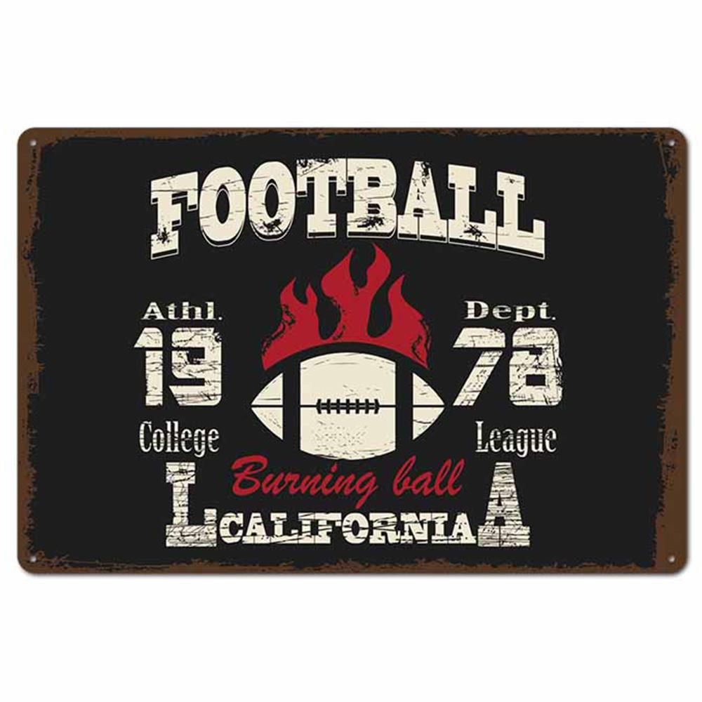 Football Retro Metal Tin Signs Plate Champion New York Shabby Chic Plaque Pub Bar Club Vintage Wall Decor Metal Poster