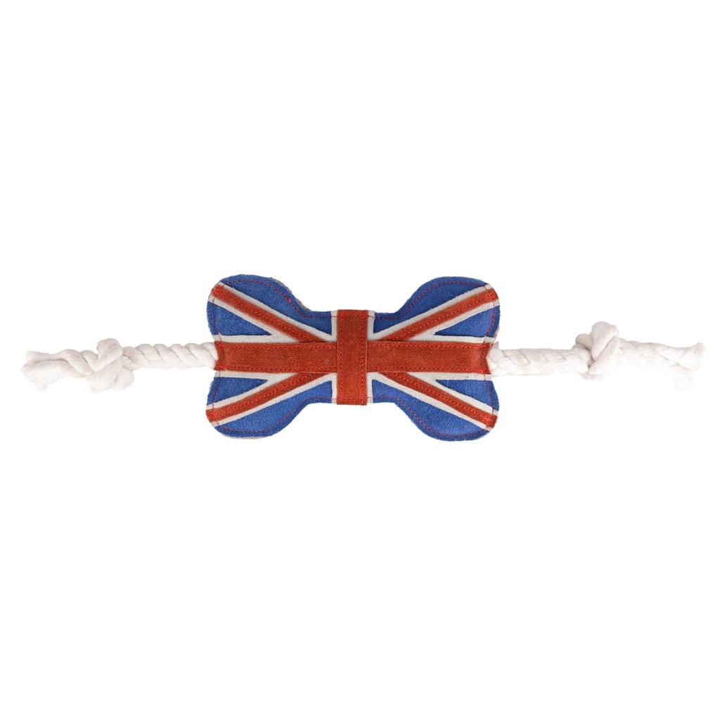 Benji & Flo Tug ´N´ Play Union Jack Suede Dog Toy