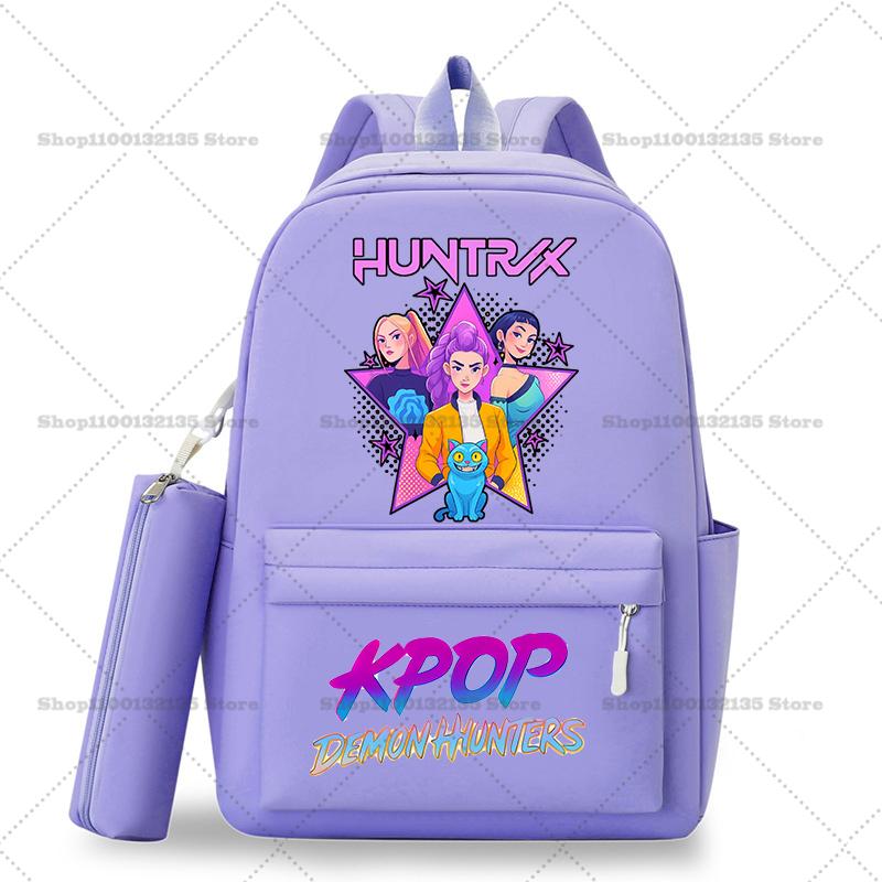 Kpop Demon Hunters Schoolbag Backpack for Student Teenager Rucksack Girl Casual Kawaii School Bag Travel Knapsack Mochila Present