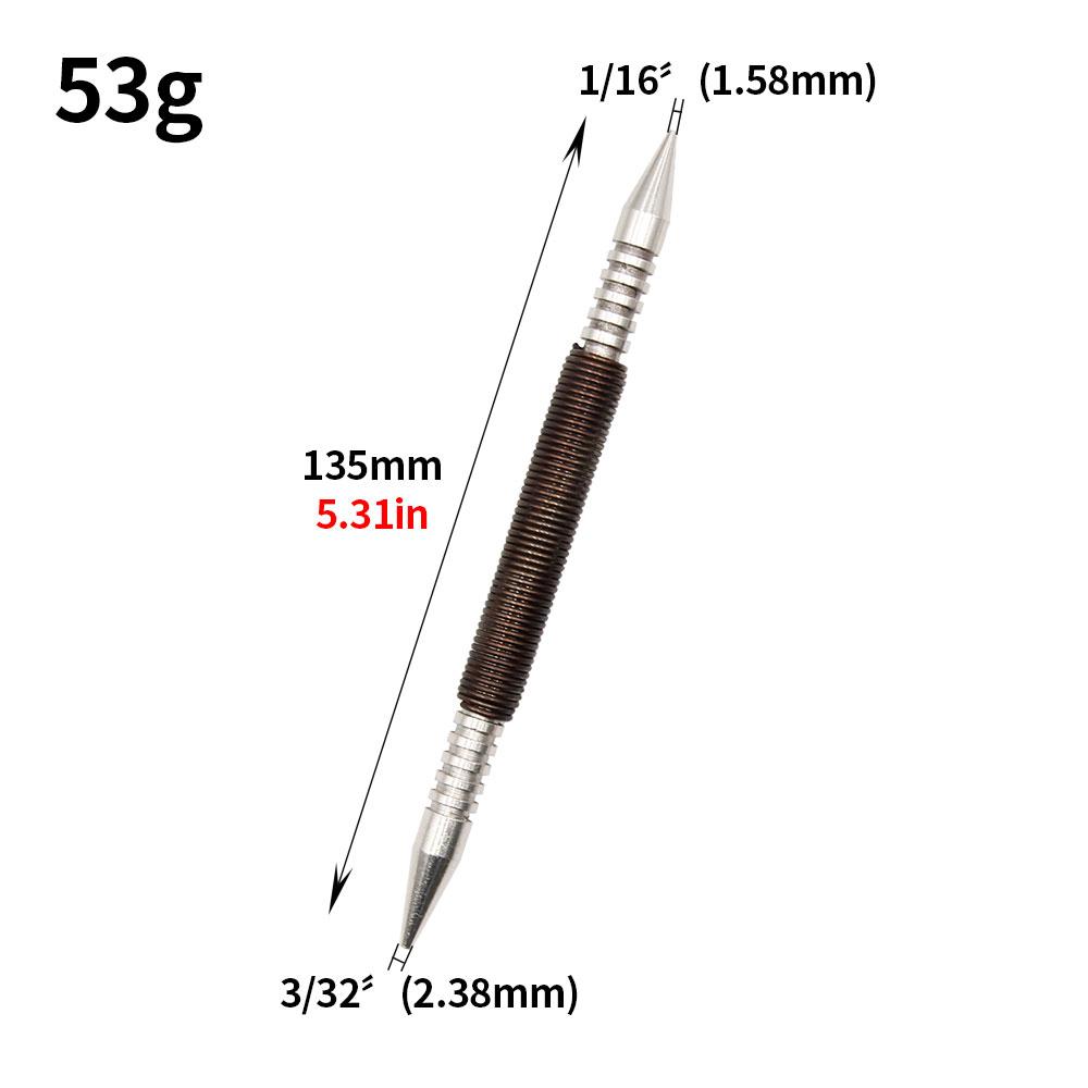 3PC Pointed/Flat Center Punch Positioning Fixer Black Cylindrical Nail Punching Pin Drilling Tool Accessory Set