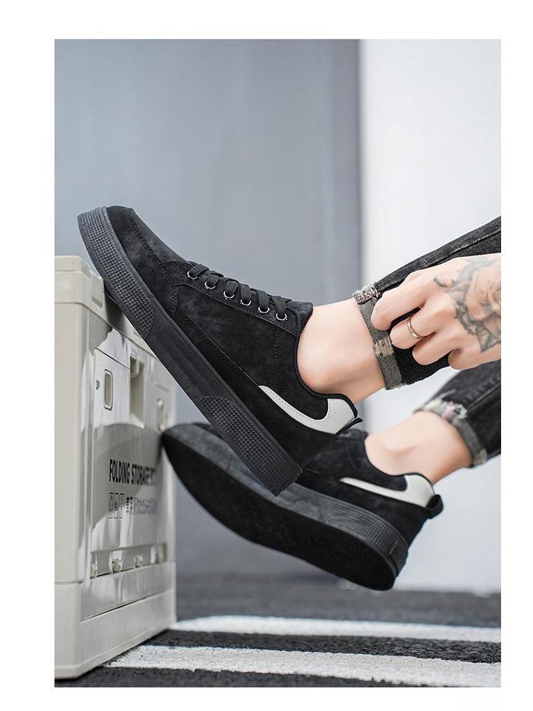 Herren Herbst Atmungsaktive Arbeitssicherheitsschuhe - Trendige Dicksohlige Freizeitsneaker für Skate und Sport