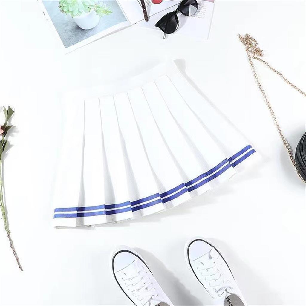 Fashion Preppy Style Pleated Skirts Women 2025 Spring Summer New A Line Short Dress Sweet Girl High Waist Petchwork Skirt Street