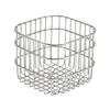 Cesto portaoggetti quadrato in acciaio inossidabile - Contenitore organizer in metallo per cucina, cosmetici, scrivania e articoli vari