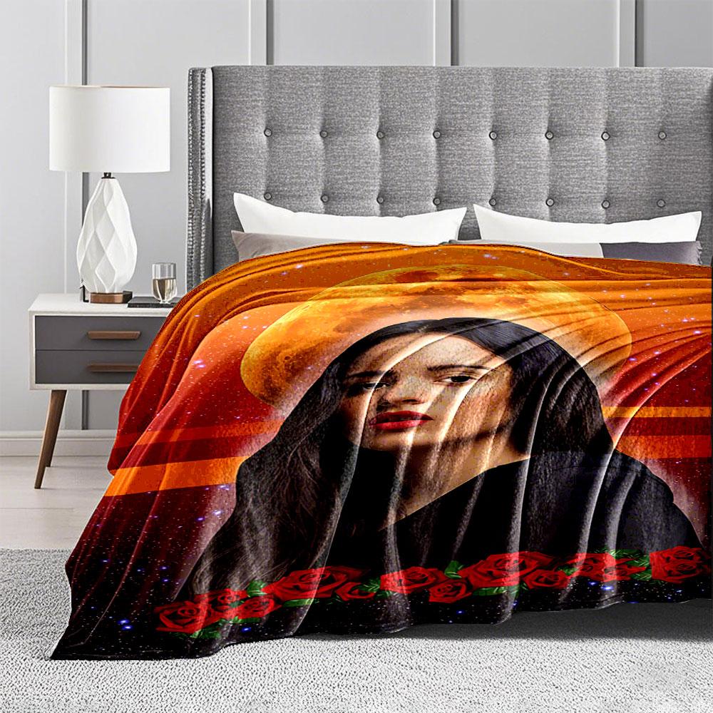 Moonlit Woman with Roses Blanket for all seasons blanket lunch break throw gift