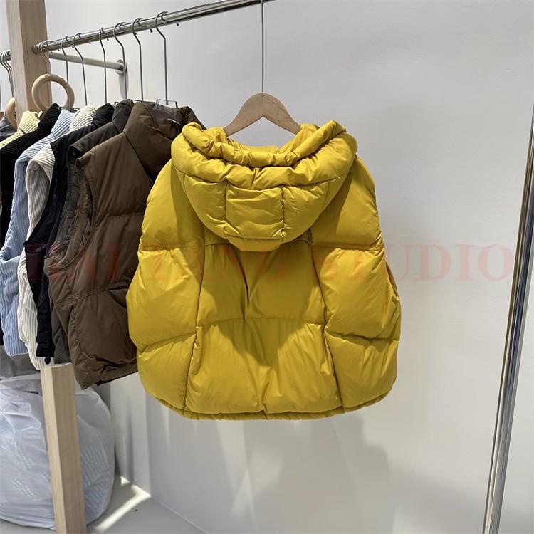 2024 Autumn/Winter Korean-Style Women's Hooded White Duck Down Casual Vest