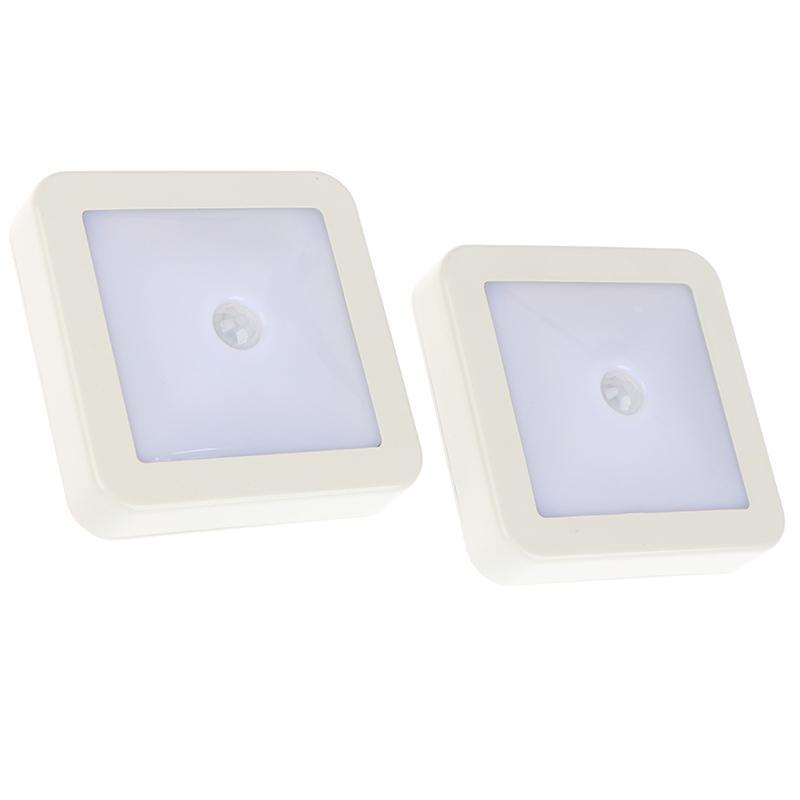 Motion Controlled Human Body Sensor Led Night Light Smart Battery Operated For Baby Room Hallway Pathway Home Light