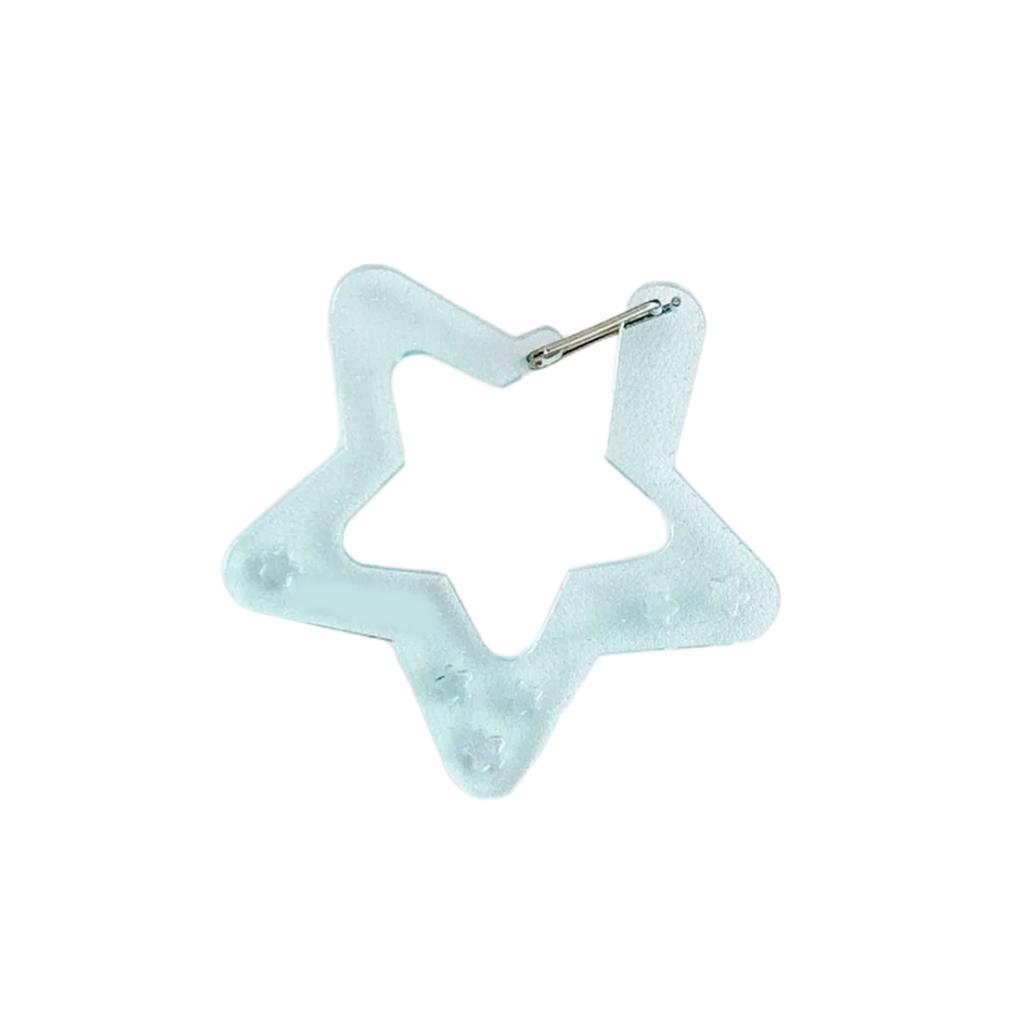 Acrylic Wing/Stars Shape Carabiner Hook Clips Card Holder Keychain Portable Outdoor Keyring Hook Backpack Pendant Gifts