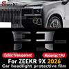 For ZEEKR 9X 2026 TPU Navigation Dashboard Gear Center Console Pre Cut Car Interior Repair Protective Film Anti-scratch Sticker
