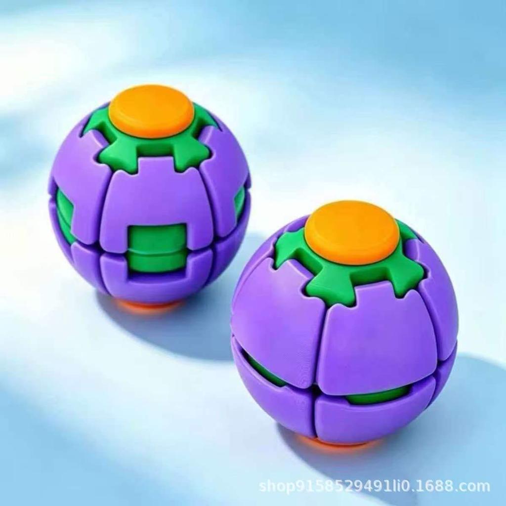 New Creative Stress Relief Finger Toy - Press to Transform and Spin Fidget Gyro - Anxiety Relief Sensory Novelty Gift