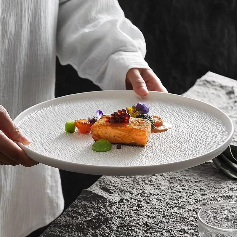 Minimalist Rock Texture Ceramic Dinner Plate