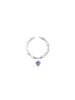 Adorable Heart Shaped Purple Diamond Chain Ring Stunning Geometric Design Women For