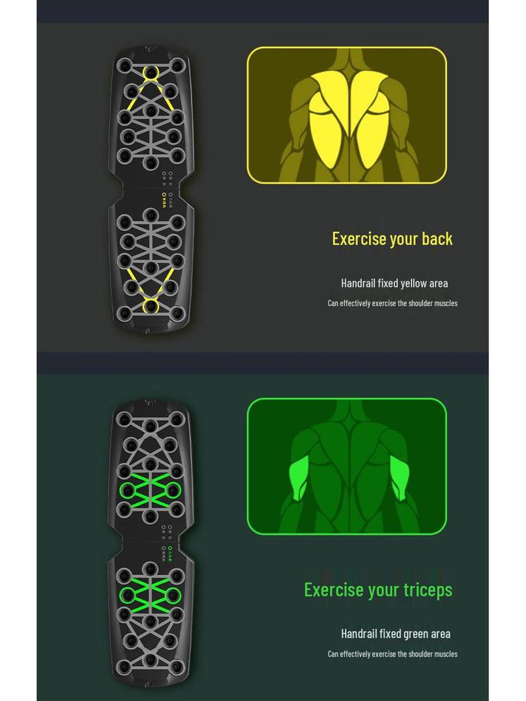 Multifunctional Chest & Muscle Training Board with Push-Up & Dips Stand