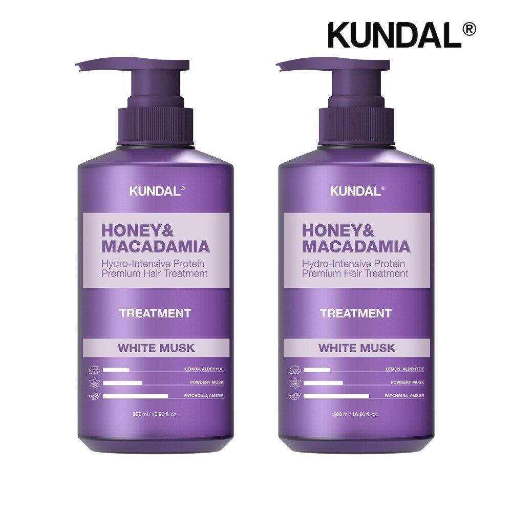 

KUNDAL Honey & Macadamia Protein Treatment White Musk 500ml x2