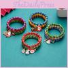 Holiday Jewelry Threepiece Christmas Santa Snowman Bead Bracelets For Women