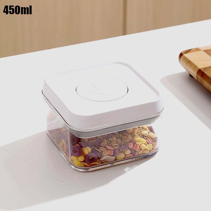 

Cereal Container Kitchen Press-down Airtight Jars Clear Stackable Jar For Rice Grain Home Bakers Pantry Organizers Dried Fruits