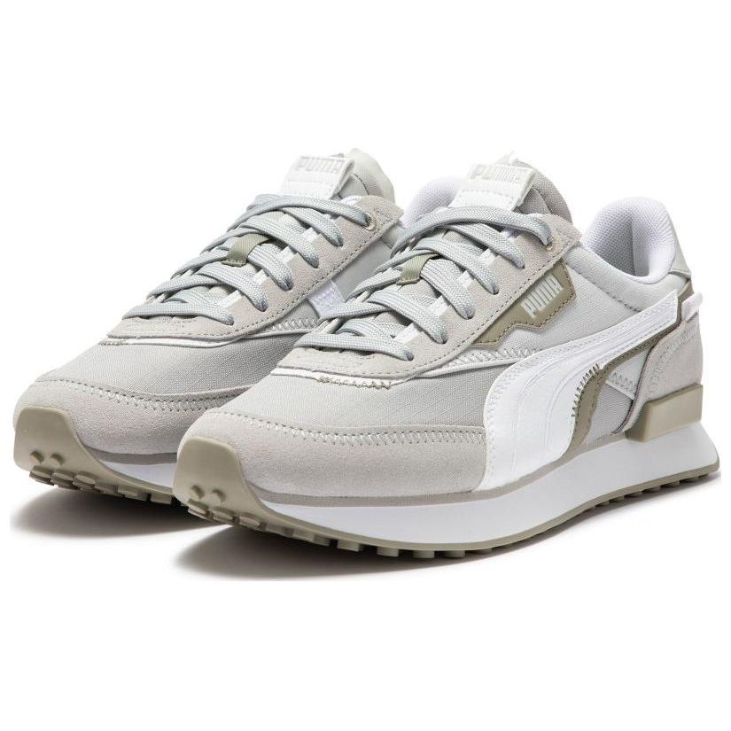 Puma Future Rider Displaced Leather Comfortable Low-Key Retro Sports Lifestyle Shoes Unisex Sneaker Green White 383148-14