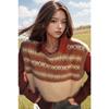 Striped Jacquard Knit Vest for Layering with Shirt in Autumn Winter Stylish Sweater