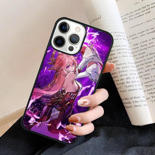 Genshin Impact Yae Miko Phone Case Cover For iPhone 17 Air 16 15 14 plus 12 13 pro max coque Shell Fundas