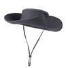 Summer New Large-Brim Solid Color Fisherman Hat Outdoor Mountaineering Hat Fashion Windproof Rope Fishing Hat Casual Sun Hat