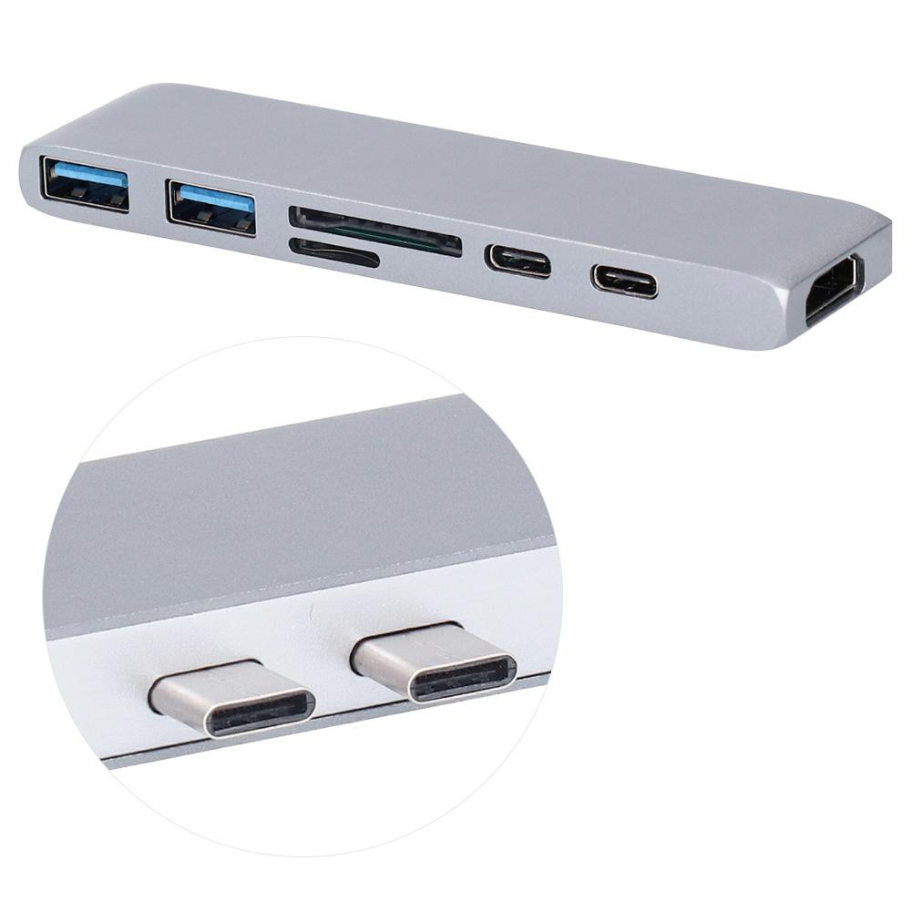 7In1 TypeC High Definition 4K Card Reader Hub Adapter USB3.1 Docking Station