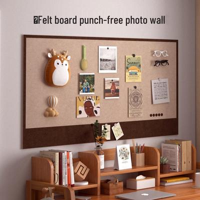 Cork Board Wall Sticker: Punch-Free, Self-Adhesive Display & Message Board Felt Decor