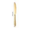 6-Piece Cross-Handle Snake Pattern Titanium-Plated Stainless Steel Cutlery Set (Knife, Fork, and Spoon)