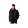 Comfortable Solid Color Zipper Hooded Long Sleeve Puffer Jacket Men Jackets Black K10K113476-BEH