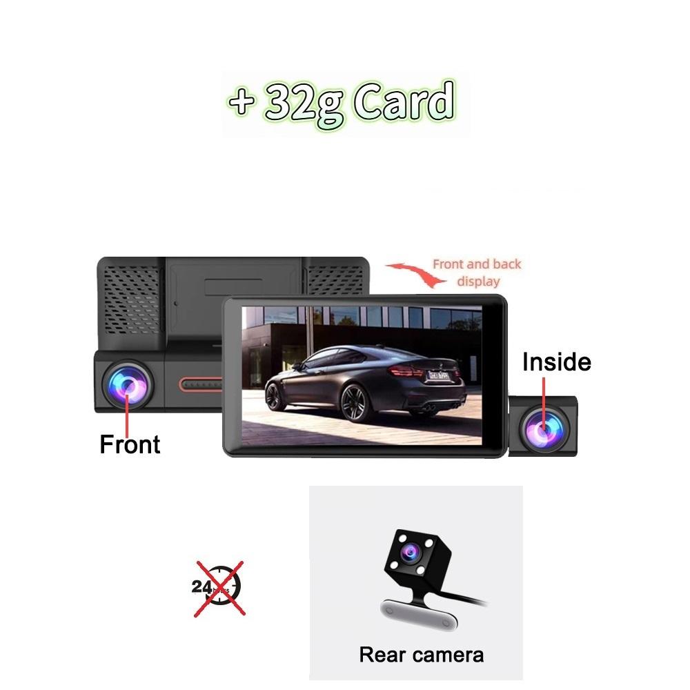 Three Recording High-definition Night Vision 3-channel Reversing Camera Integrated Car Driving Recorder