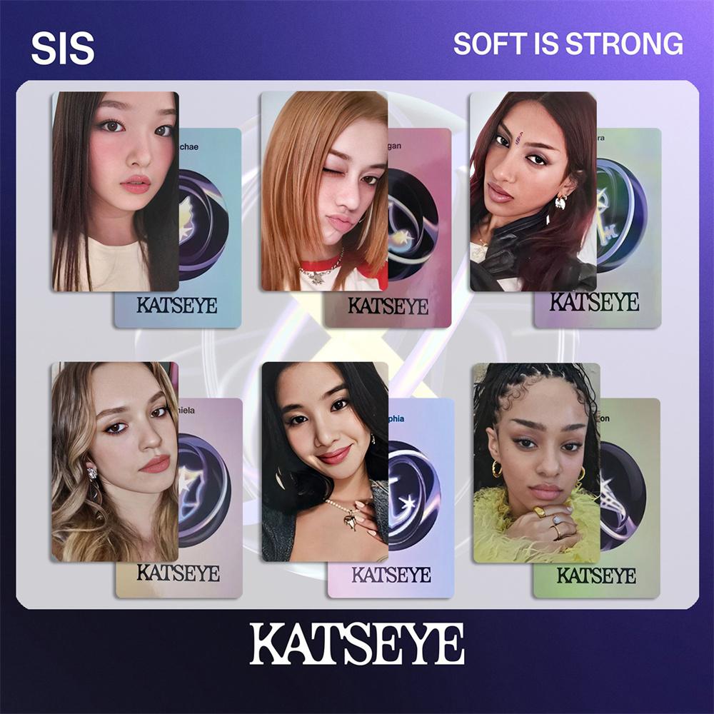 6Pcs/Set KATSEYE New Album SIS Soft Is Strong HD Bright Photocards DANIELA LARA MANON MEGAN SOPHIA YOONCHAE LOMO Cards Fans Gift