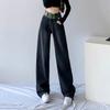 Black High Waist Loose Fit Wide Leg Jeans for Women Stylish and Comfortable Pants