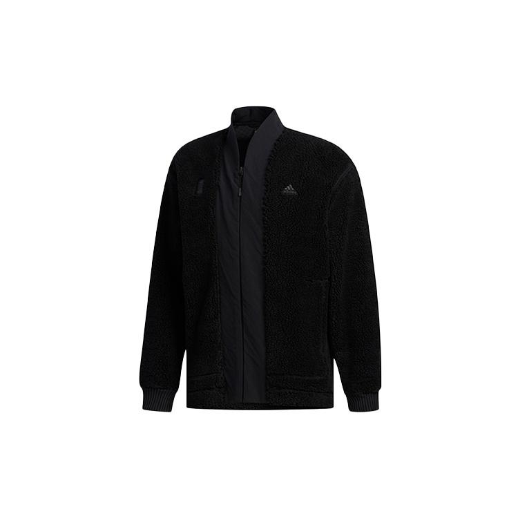 adidas Splicing polar fleece Sports Jacket Black Men s FM9351 XL