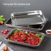 Baijie 304 Stainless Steel Deep Rectangular Serving Tray